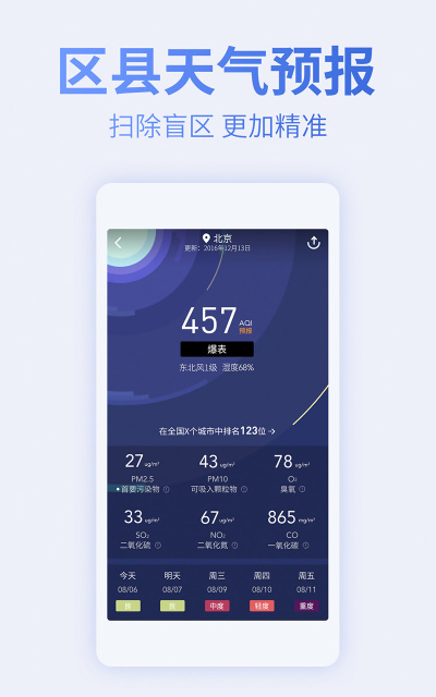 蔚蓝天气空气地图软件截图1
